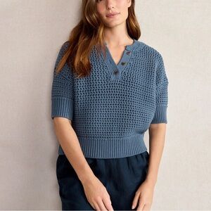 Haven well within knot stitch Henley sweater